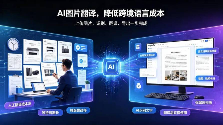 OpenCut 跨境人常备的AI图片翻译神器，翻译后直接使用！